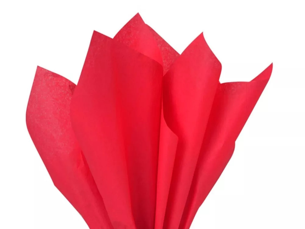 RED TISSUE PAPER 50X75CM-PLAIN X1(N)